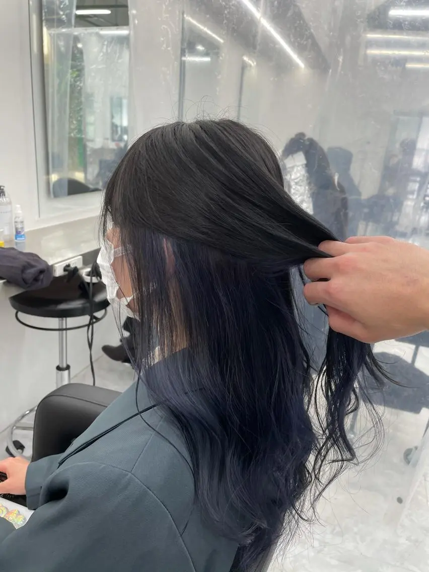 ロング カラー ヘアアレンジ 縮毛矯正/髪質改善/ ブリーチ毛/木元渓太のヘアスタイル