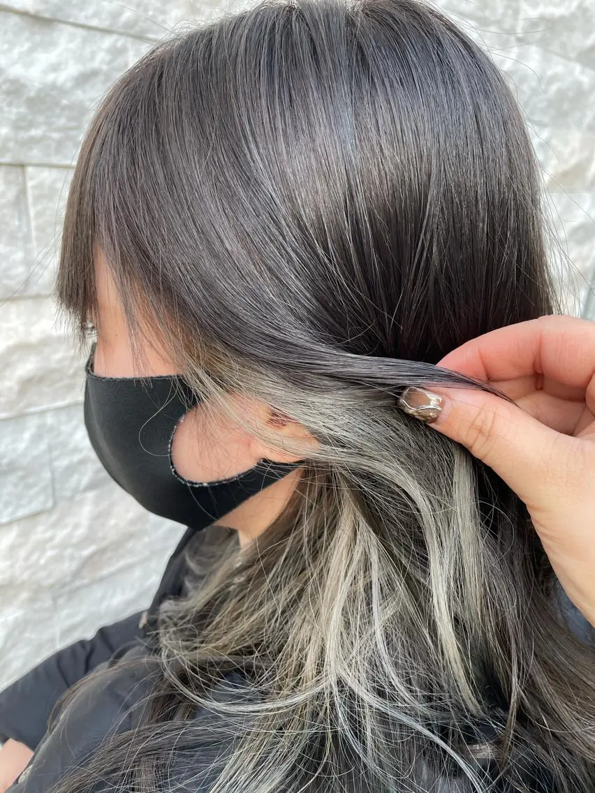 ミディアム カラー 北川 智海のヘアスタイル
