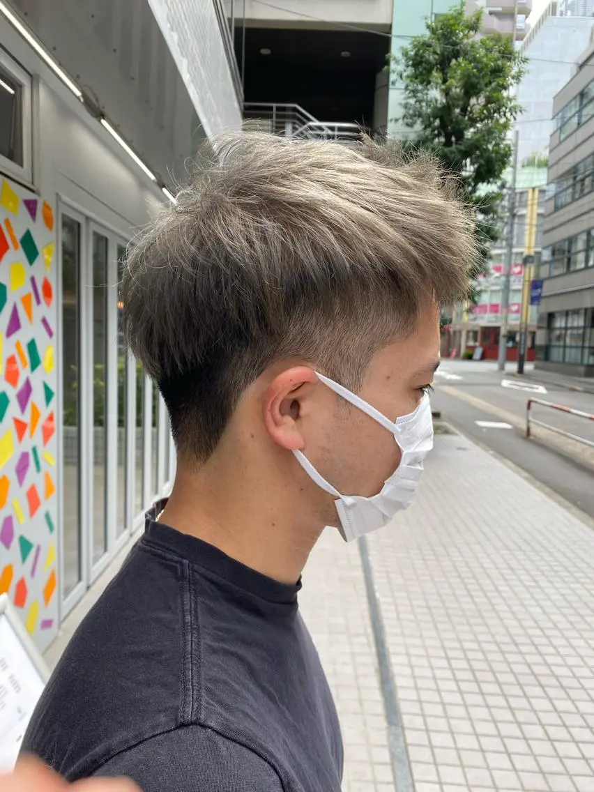ショート カラー メンズ メンズブリーチ メンズハイトーン ブリーチ ハイトーンカラー Riganuts王子 Hayato✂︎のヘアスタイル