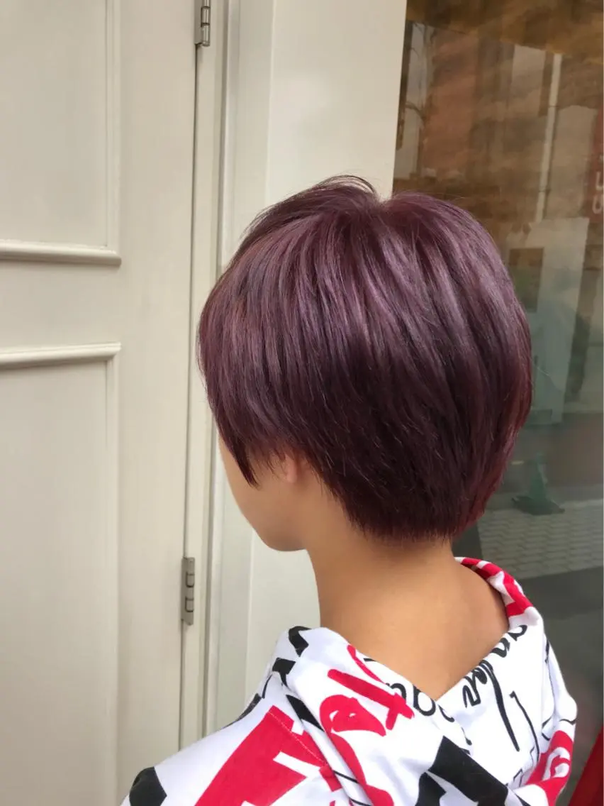 ショート カラー パープルカラー 🫟Blanco🫟 Color&Careのヘアスタイル