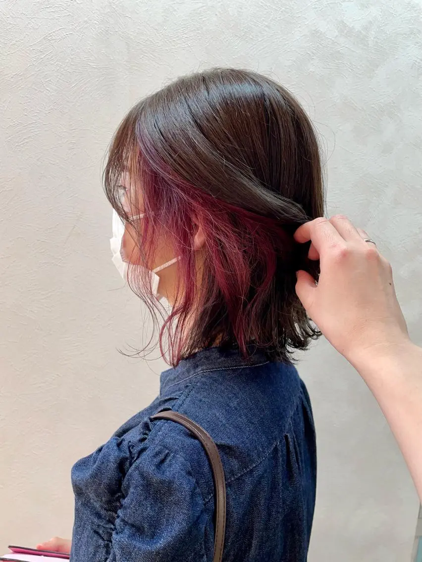 ショート カラー インナーカラー カット ヘアカラー トリートメント 加藤 産休につき8月末までのヘアスタイル