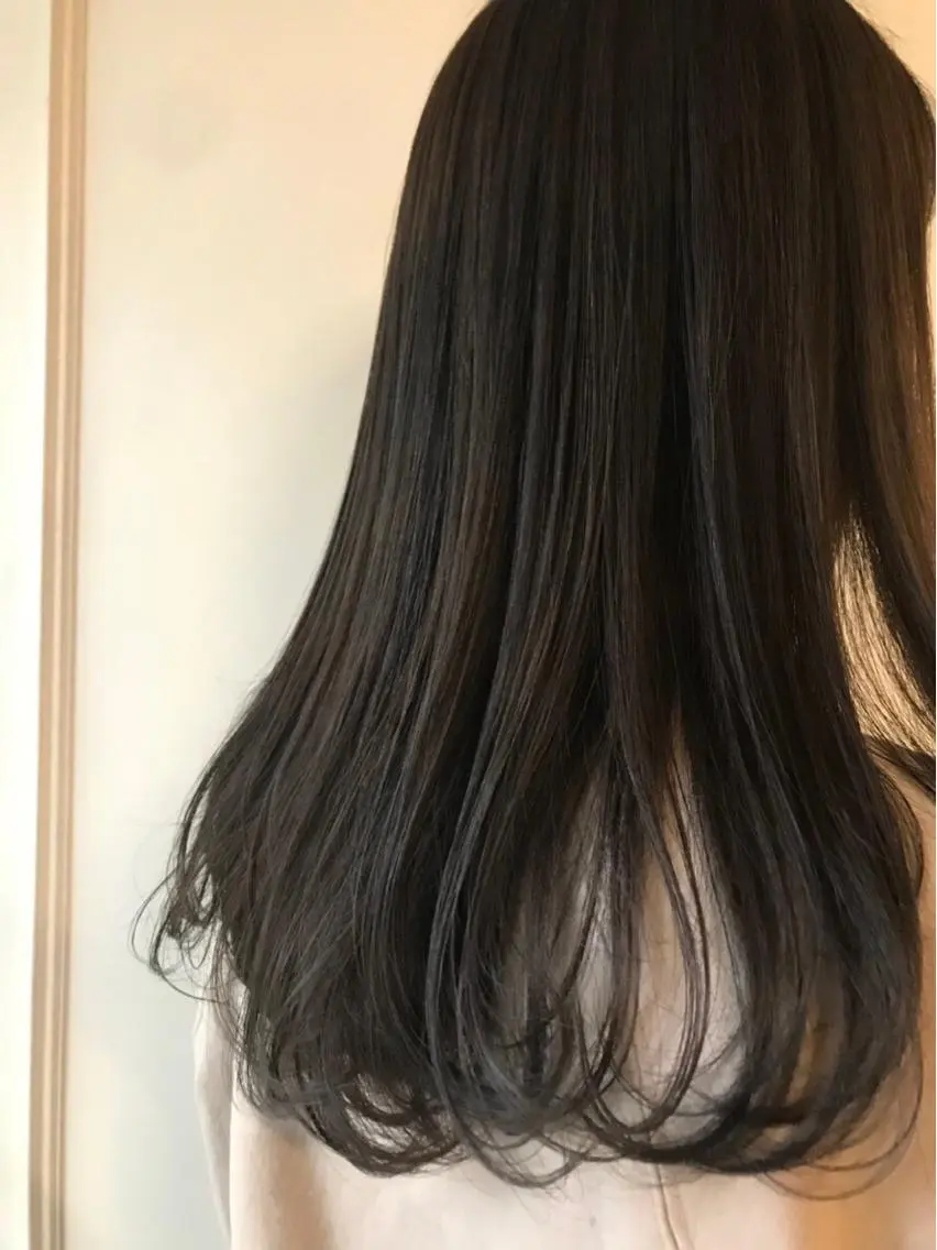 ロング カラー アッシュ イルミナカラー 髪質改善カラー/艶髪 LISAのヘアスタイル