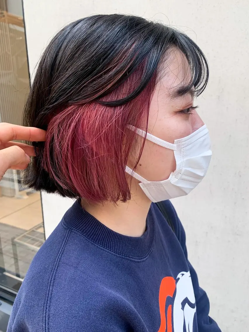 ショート カラー ヘアアレンジ ブリーチ ヘアカラー トリートメント yuka .のヘアスタイル