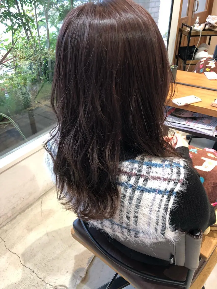 セミロング カラー アッシュ ブラウンカラー ラベンダーカラー ラベンダーブラウン ture by gladのヘアスタイル