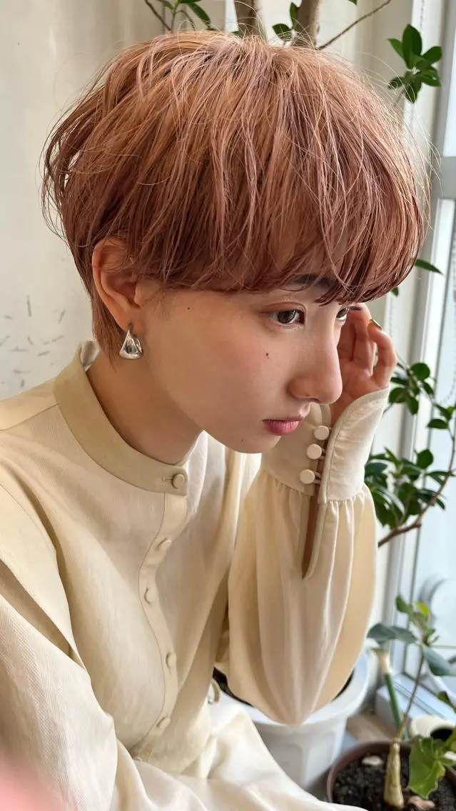 ショート カラー パーマ ヘアアレンジ ✨艶髪✨ 奈須晴香のヘアスタイル