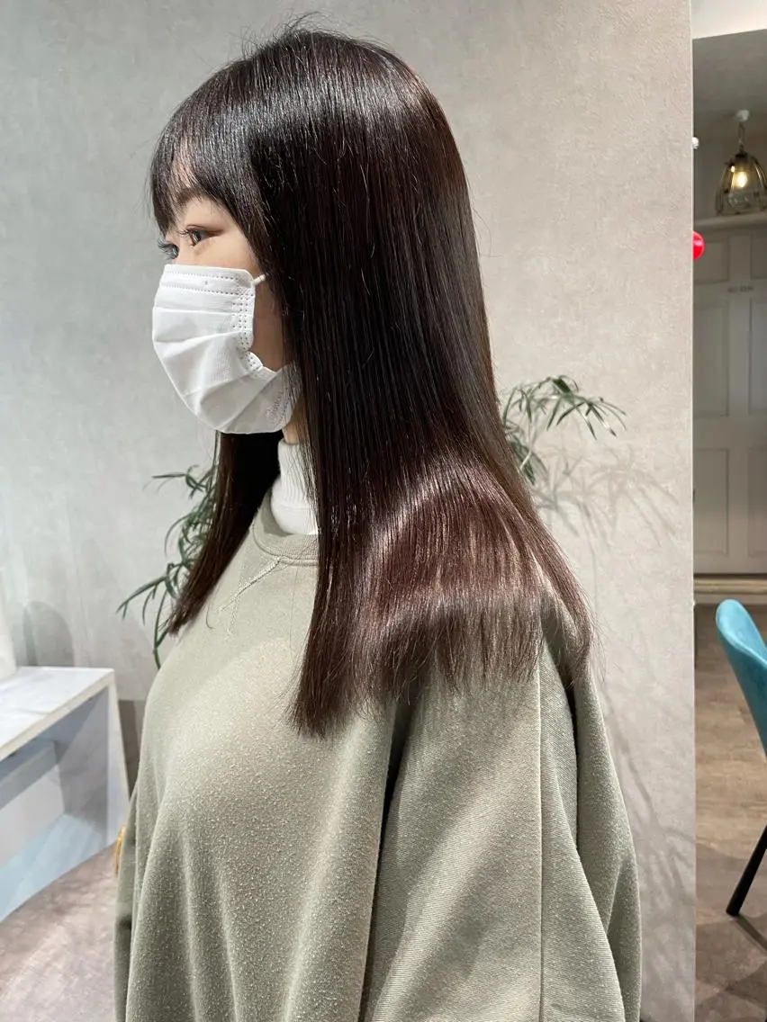 ロング カラー トリートメント ヘアカラー ナチュラル透明感🌱 小山美樹子のヘアスタイル