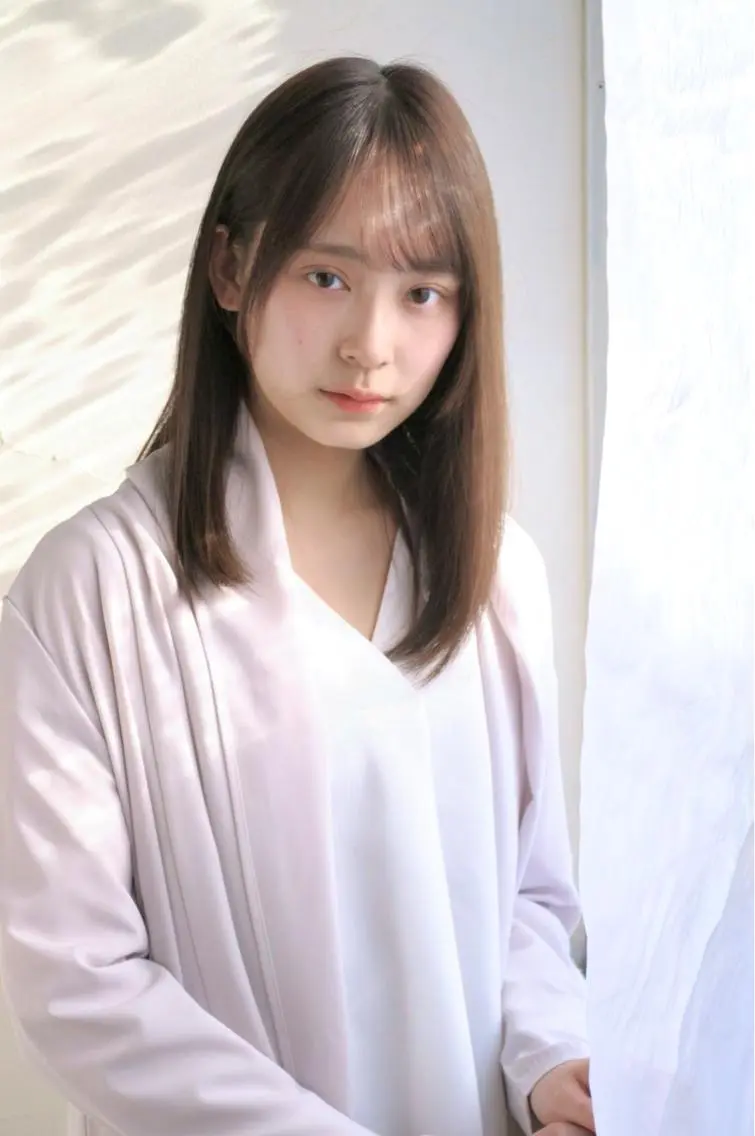 セミロング カラー 伸ばしかけ 髪質改善 カット 縮毛矯正 千 田のヘアスタイル
