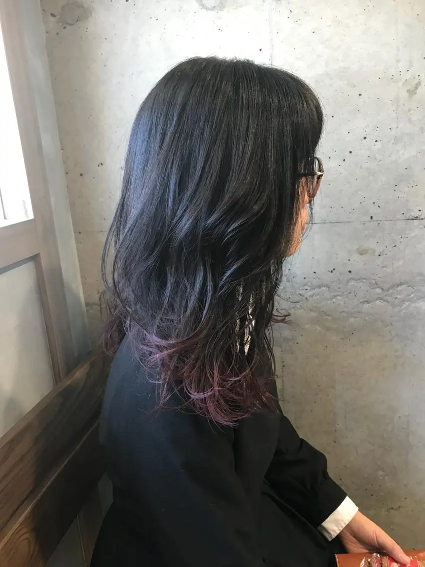 セミロング カラー 竹嶌 健吾のヘアスタイル