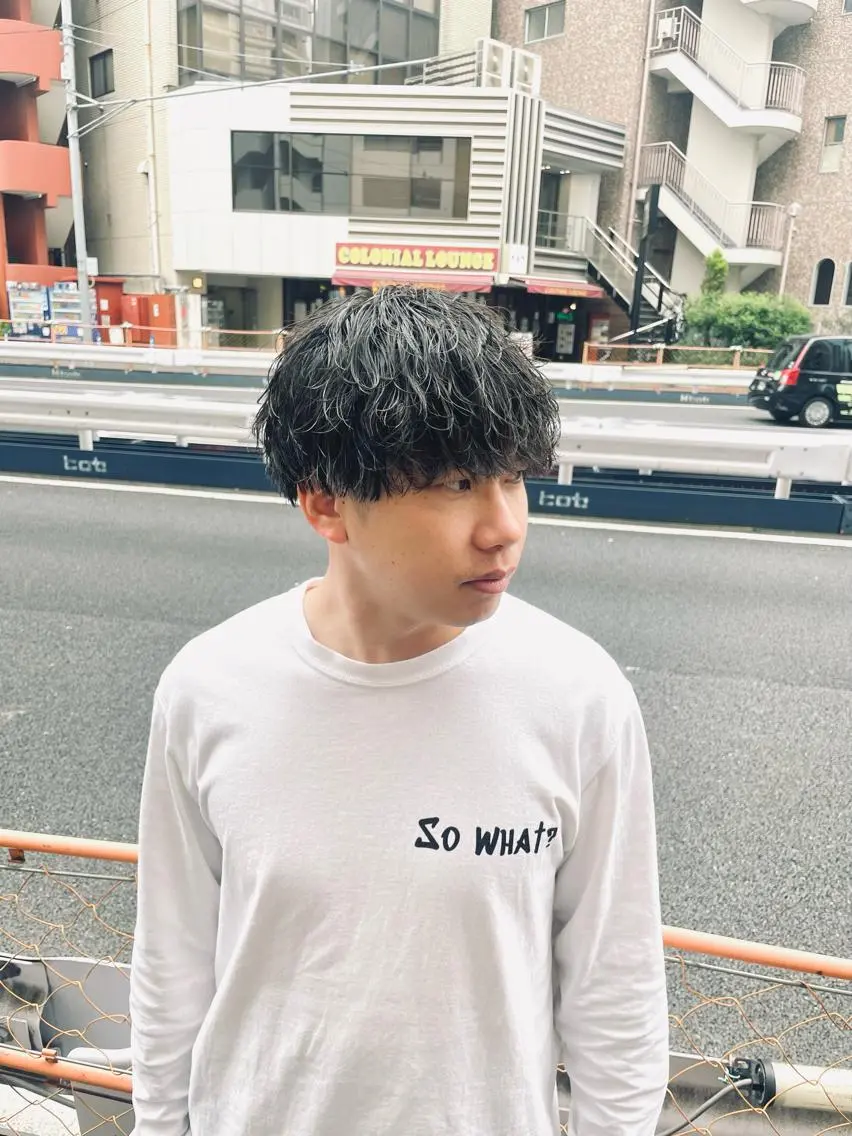 ショート パーマ メンズ カット パーマ 💈メンズパーマ💈 ナカザワ リョウのヘアスタイル