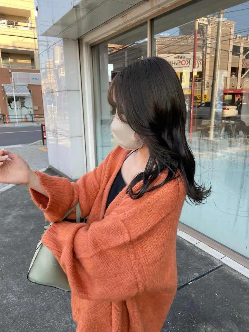 セミロング カラー ヘアカラー トリートメント ☪︎⋆ hair & eye yuka˚✩のマツエク・マツパデザイン