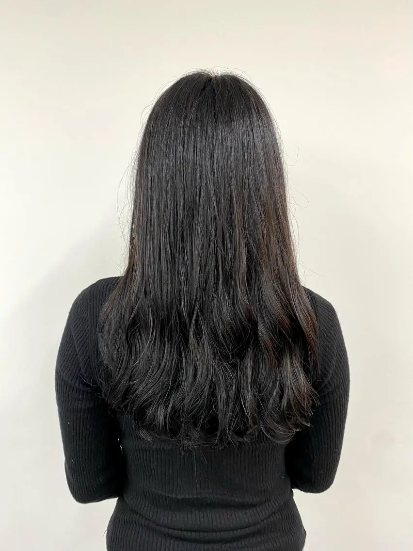 ロング カラー 黒髪 Aujuaソムリエ 🎨‎♡HARUのヘアスタイル