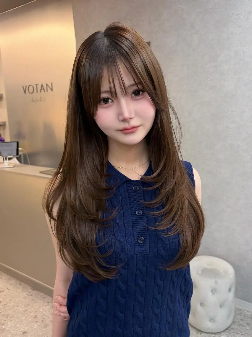 ロング カラー ブリーチ ブラウンカラー チョコレートブラウン 透明感カラー ダブルカラー 天神美容室 🎀hinaのヘアスタイル