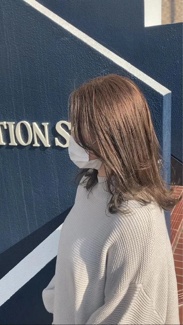 セミロング レイヤーカット カット ヘアカラー パーマ 縮毛矯正 大谷 哲基のヘアスタイル