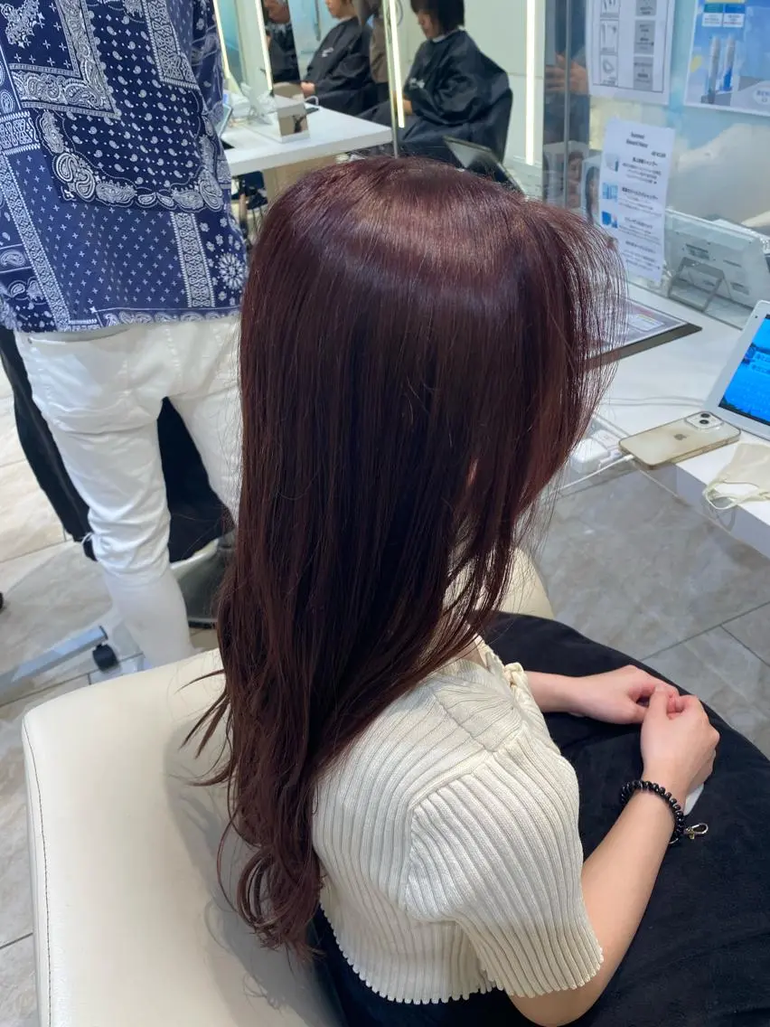 ロング カラー ピンクカラー カット miho‪𓂃 透明感/レイヤーのヘアスタイル