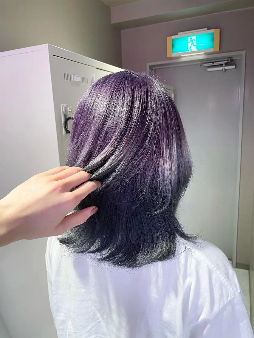 ミディアム カラー パーマ ヘアアレンジ メンズ キッズ ネイル マツエク・マツパ メンズウルフカット グラデーションカラー レイヤーカット ウルフカット グラデーション KANAMI 🌏のヘアスタイル