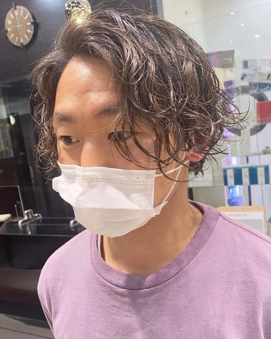 ショート パーマ メンズ メンズパーマ カット パーマ 似合わせ提案サラ艶♡ 彩華のヘアスタイル