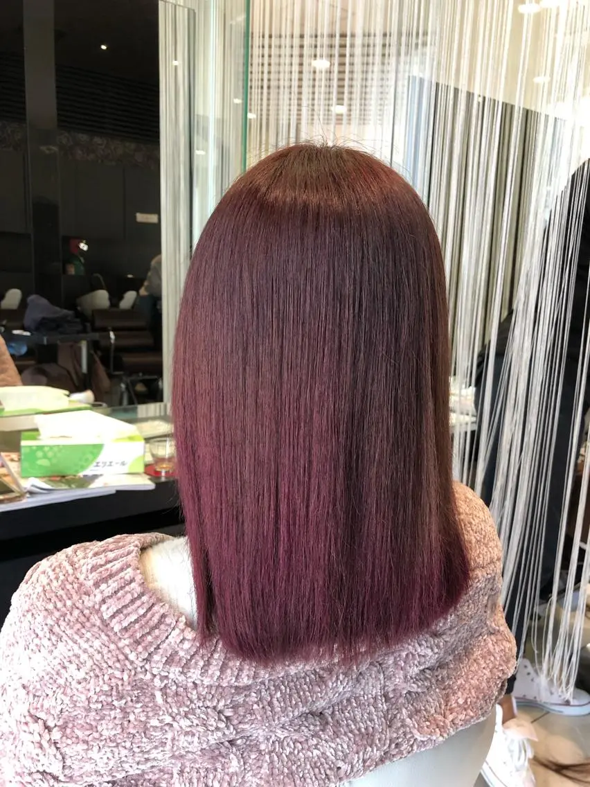 ミディアム カラー ヘアアレンジ グラデーションカラー ピンクカラー 大塚 貴之のヘアスタイル