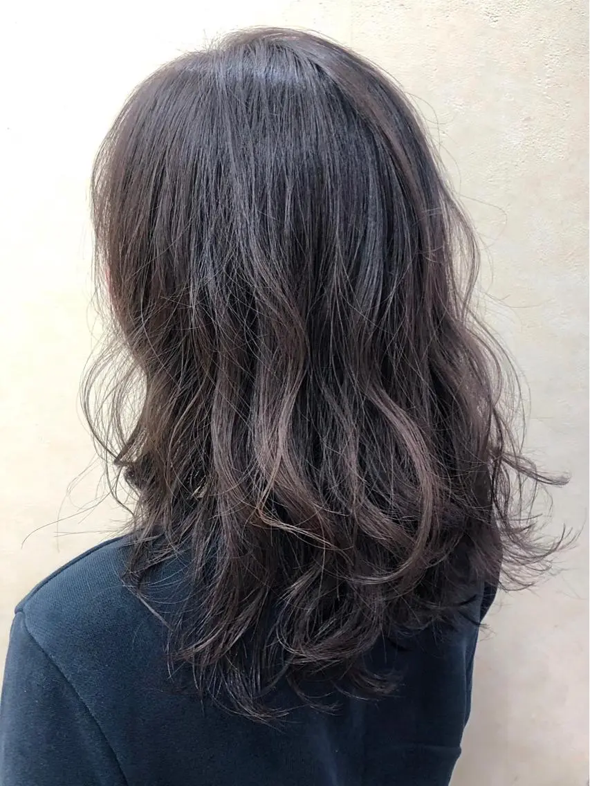 セミロング カラー イルミナカラー スターダスト 【ニュアンスカラー・ 髪質改善】スズキカナのヘアスタイル