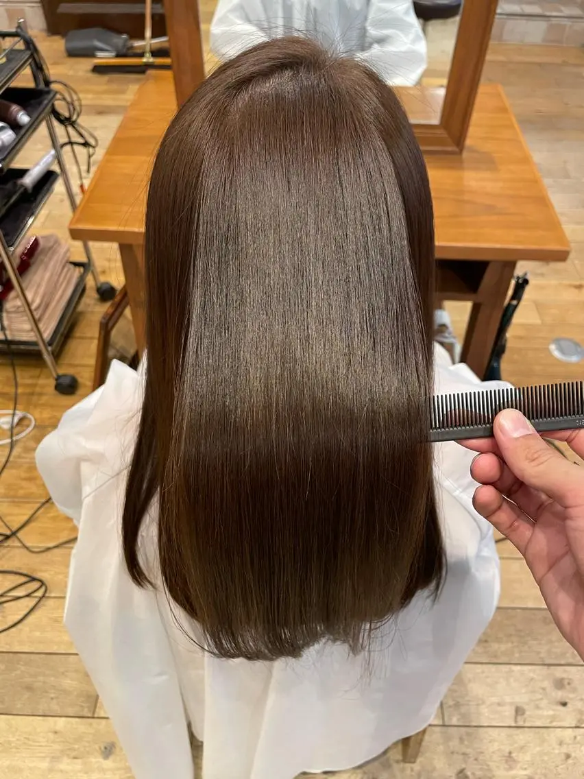 セミロング カラー パーマ トリートメント ストレートパーマ 縮毛矯正 トリートメント 髪質改善🌸縮毛矯正 専門家💖後藤のヘアスタイル