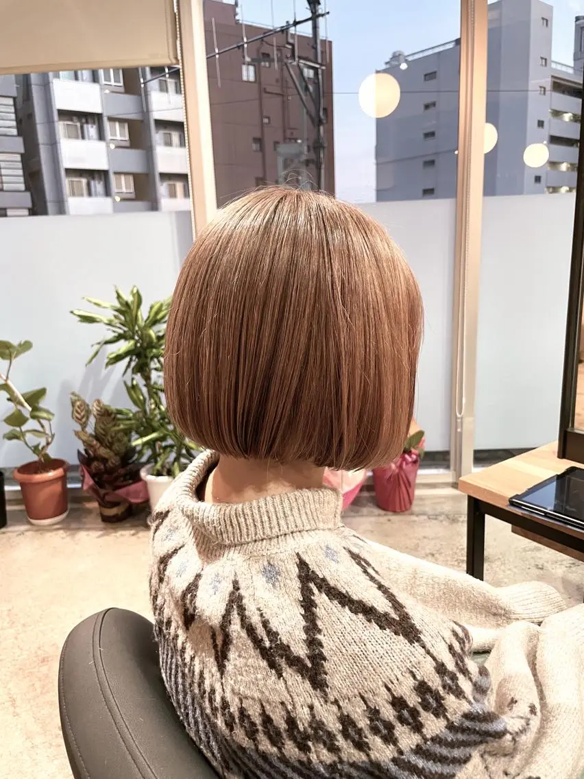 ショート カット ヘアカラー トリートメント ✨髪質改善/ハイトー ン/艶髪高山のヘアスタイル