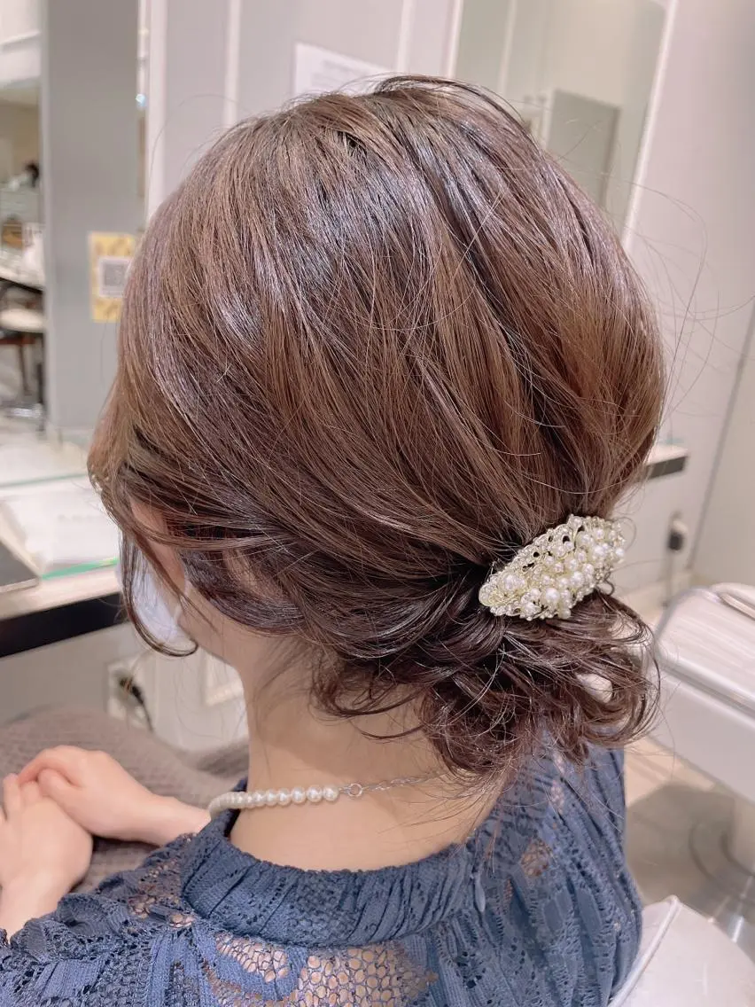 ミディアム ヘアアレンジ ヘアセット 🦖鶴岡 香純🦖のヘアスタイル