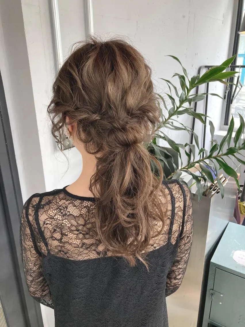 セミロング ヘアセット 新井 広樹のヘアスタイル