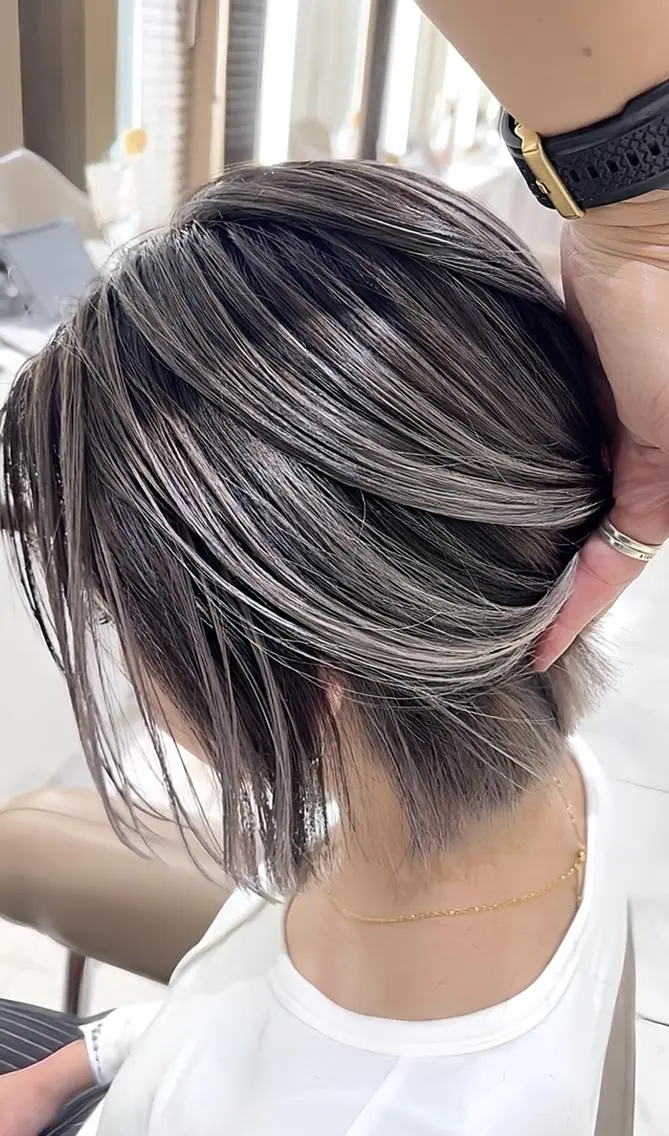 ロング カラー バレイヤージュ 髪質改善 レイヤーカット カット ヘアカラー トリートメント 山崎俊輔/髪質改善 /バレイヤージュのヘアスタイル