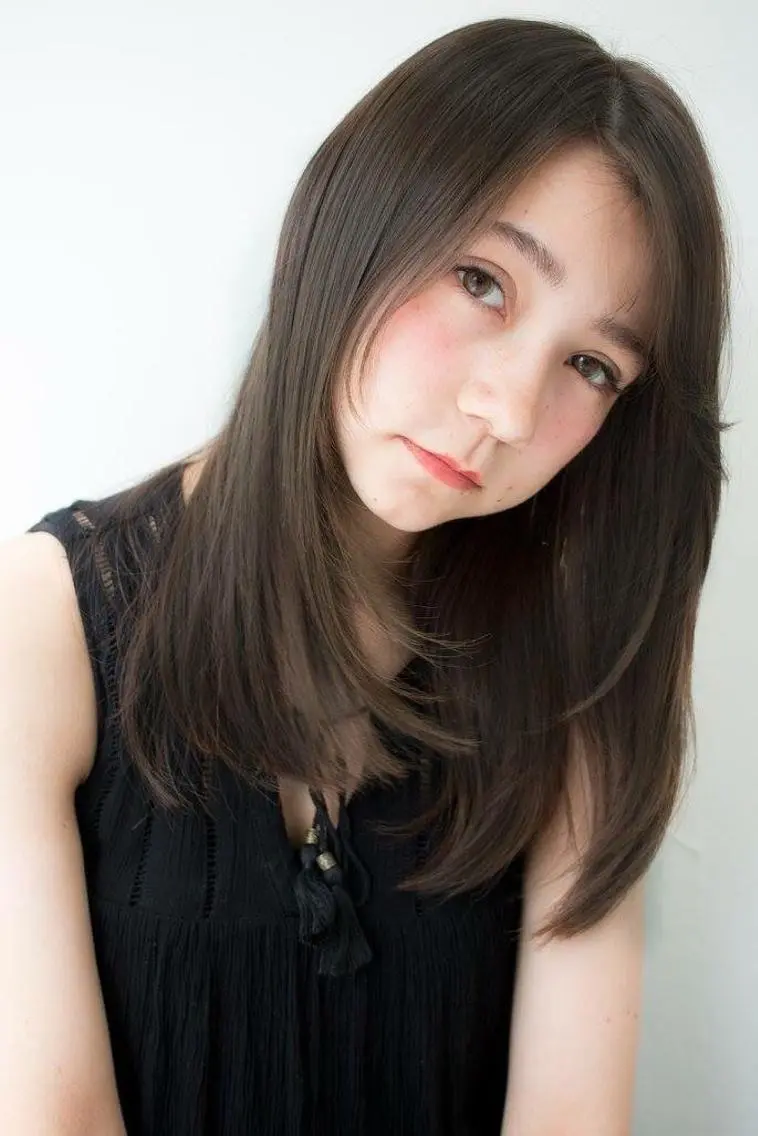 セミロング ロング カラー カット トリートメント 内藤 達也のヘアスタイル
