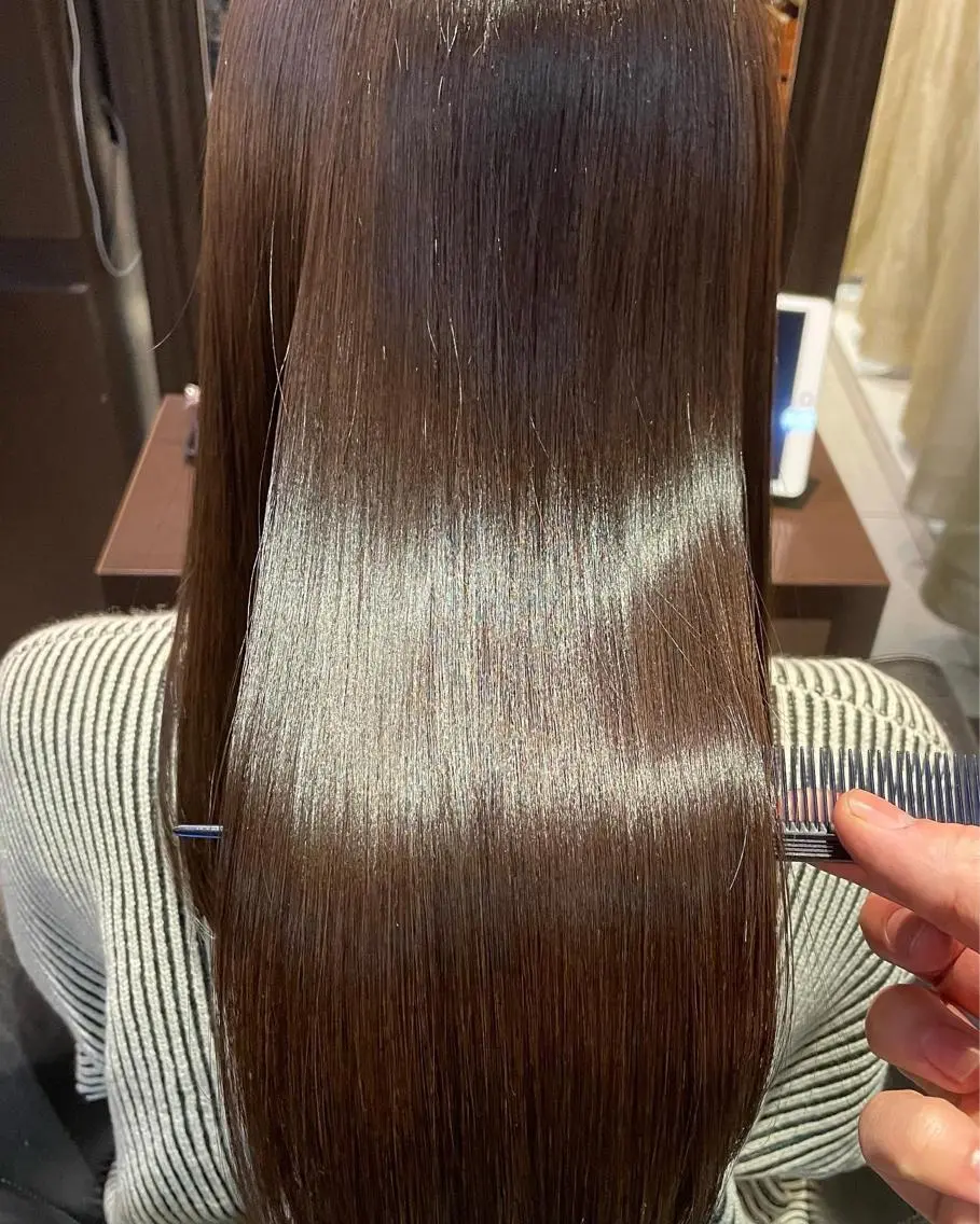 ロング カラー パーマ 縮毛矯正 トリートメント 心斎橋 美髪職人　近江のヘアスタイル