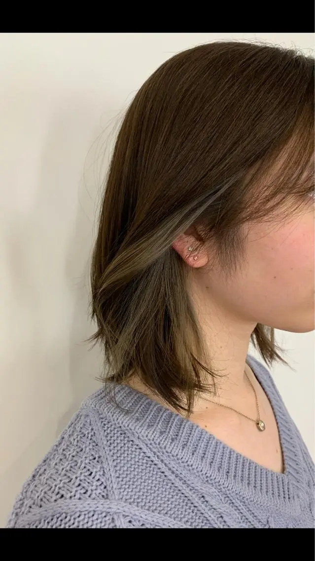 ミディアム カラー よこつか あみのヘアスタイル