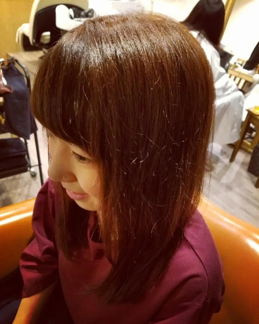 ミディアム カラー アッシュ ブルーカラー 透明感カラー ピンクカラー ピンクアッシュ spa hair ark 富井直美のヘアスタイル