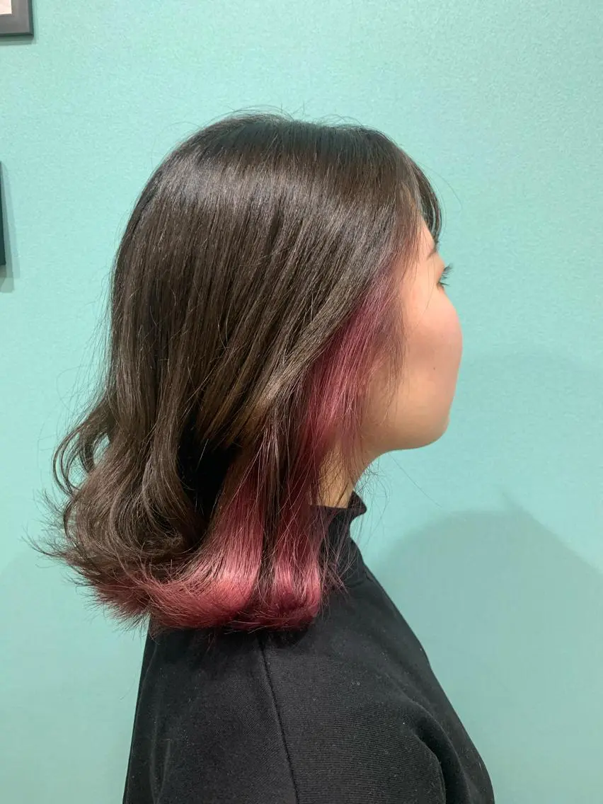 ミディアム カラー パーマ ヘアアレンジ インナーカラー ボブ ヘアカラー nico【代表】 市川 拓也のヘアスタイル