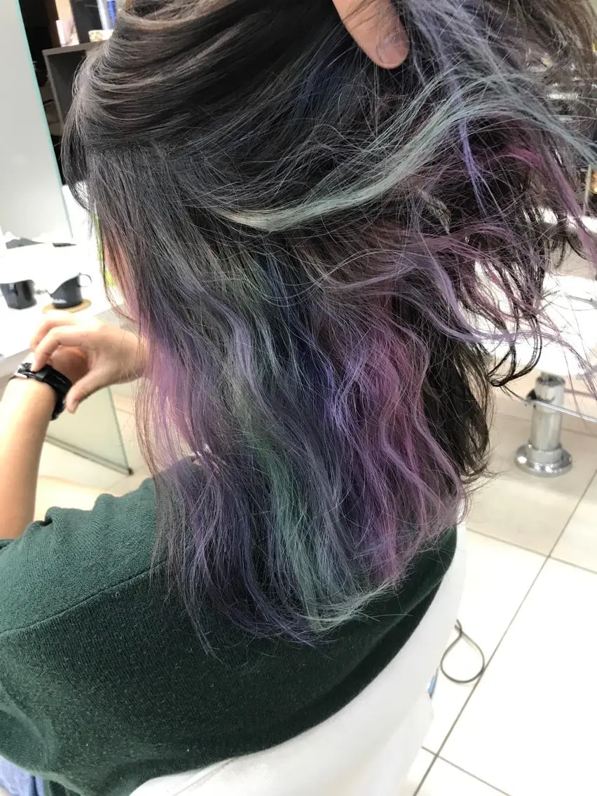 セミロング カラー ユニコーンカラー どんな髪の悩みも解決 します✨田嶋俊一✨のヘアスタイル
