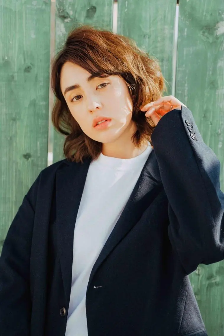 ミディアム カラー パーマ ヘアアレンジ メンズ キッズ ネイル マツエク・マツパ メンズウルフカット アディクシーカラー 透明感カラー ボブ ウルフカット 藤井 仁紀のヘアスタイル