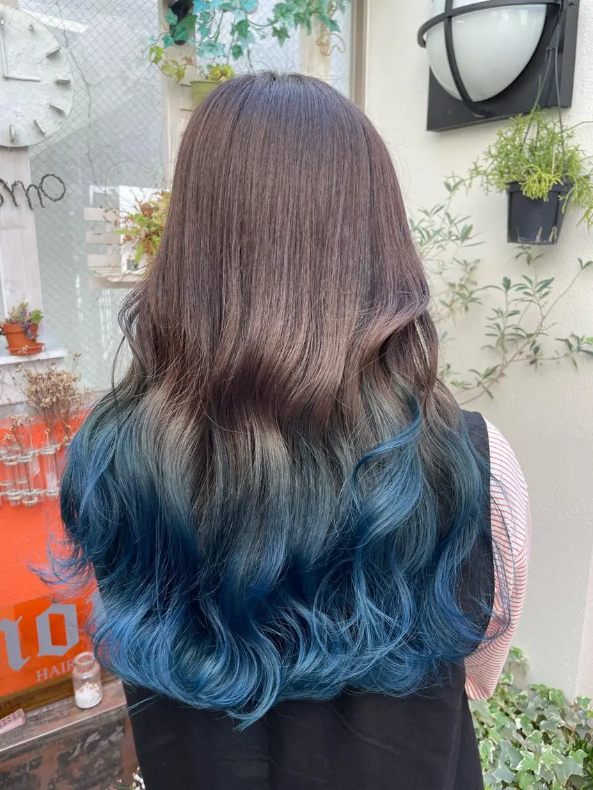 セミロング カラー グラデーションカラー Unami MIHA☘️*゜のヘアスタイル