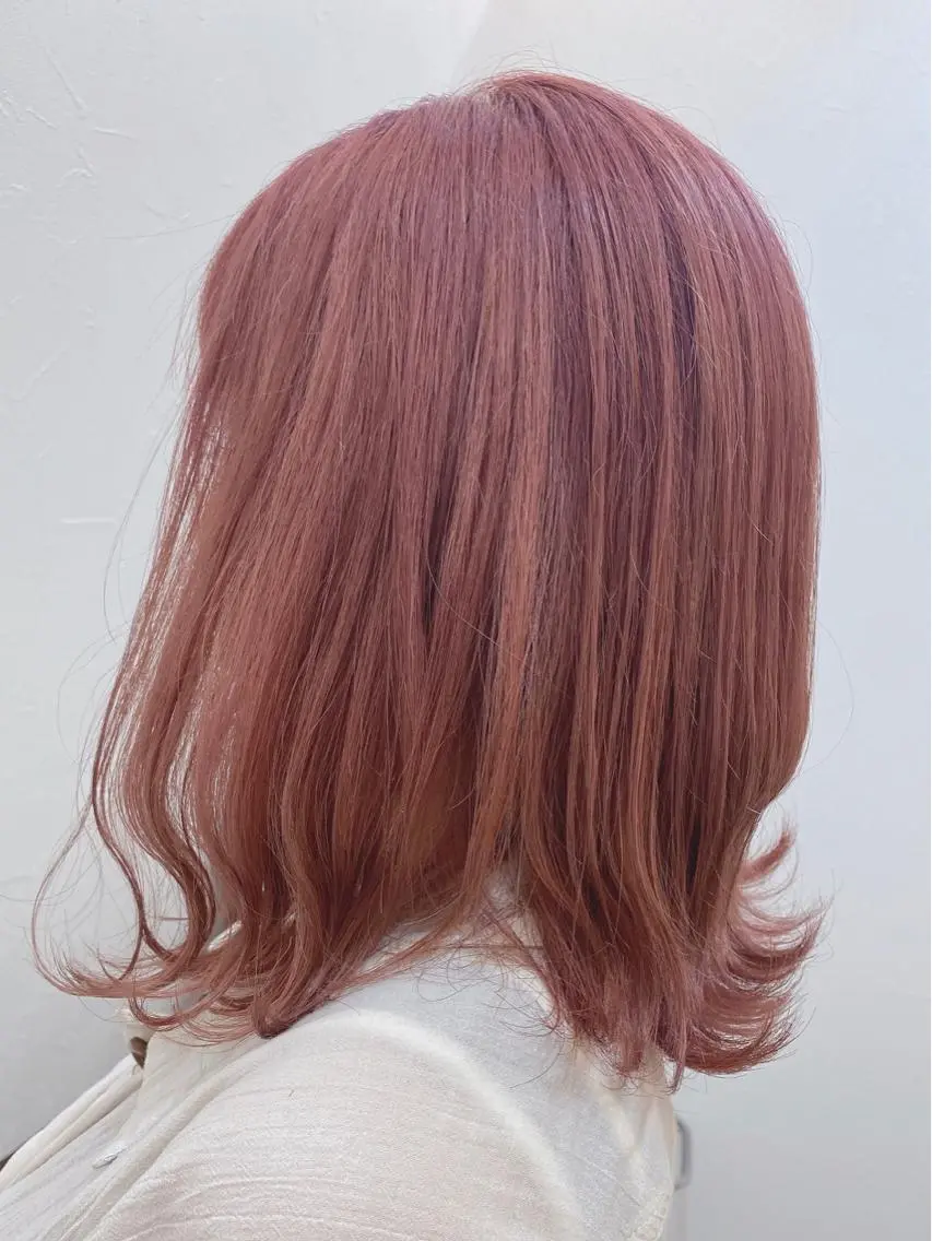 ミディアム カラー カット ヘアカラー トリートメント 浦口友華 ♡  暖色系カラーのヘアスタイル
