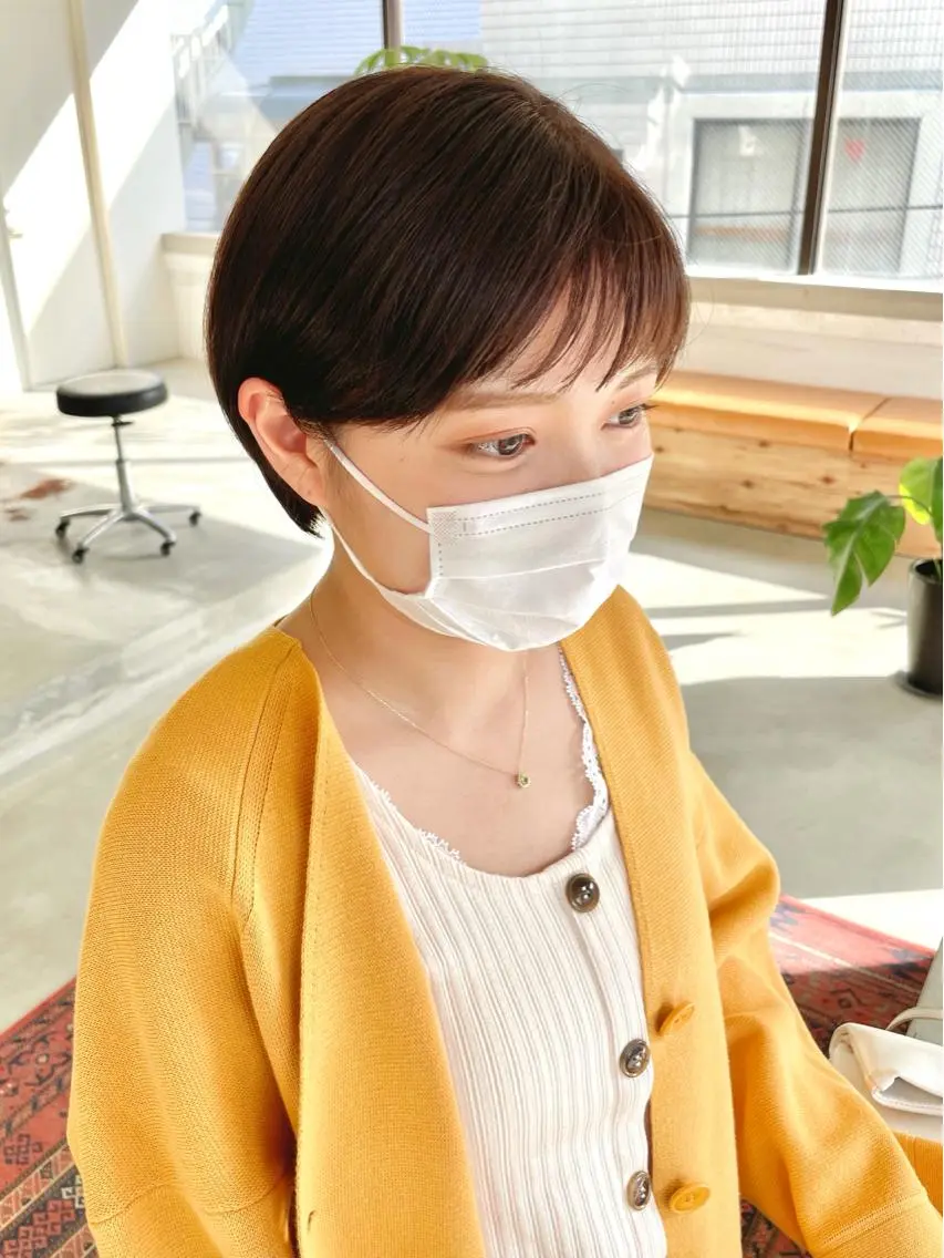 ショート カラー オン眉 ショートヘア ショート・ボブ 徳竹淳一のヘアスタイル