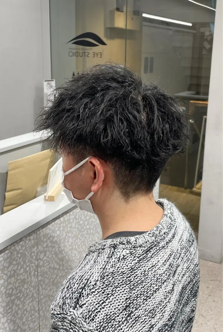 パーマ メンズ カット パーマ 京都河原町 メンズパーマ助川龍哉のヘアスタイル