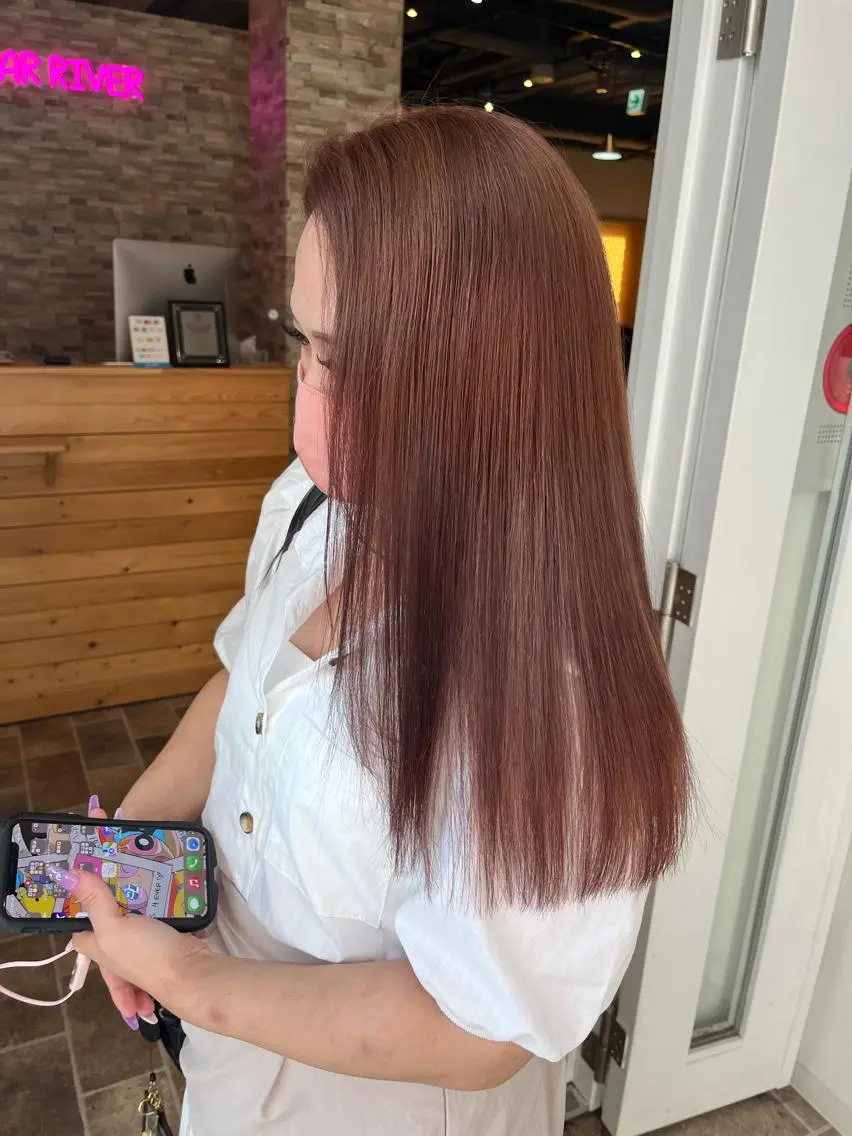 ロング カラー ヘアカラー&縮毛矯正 STAR☆RIVERのヘアスタイル