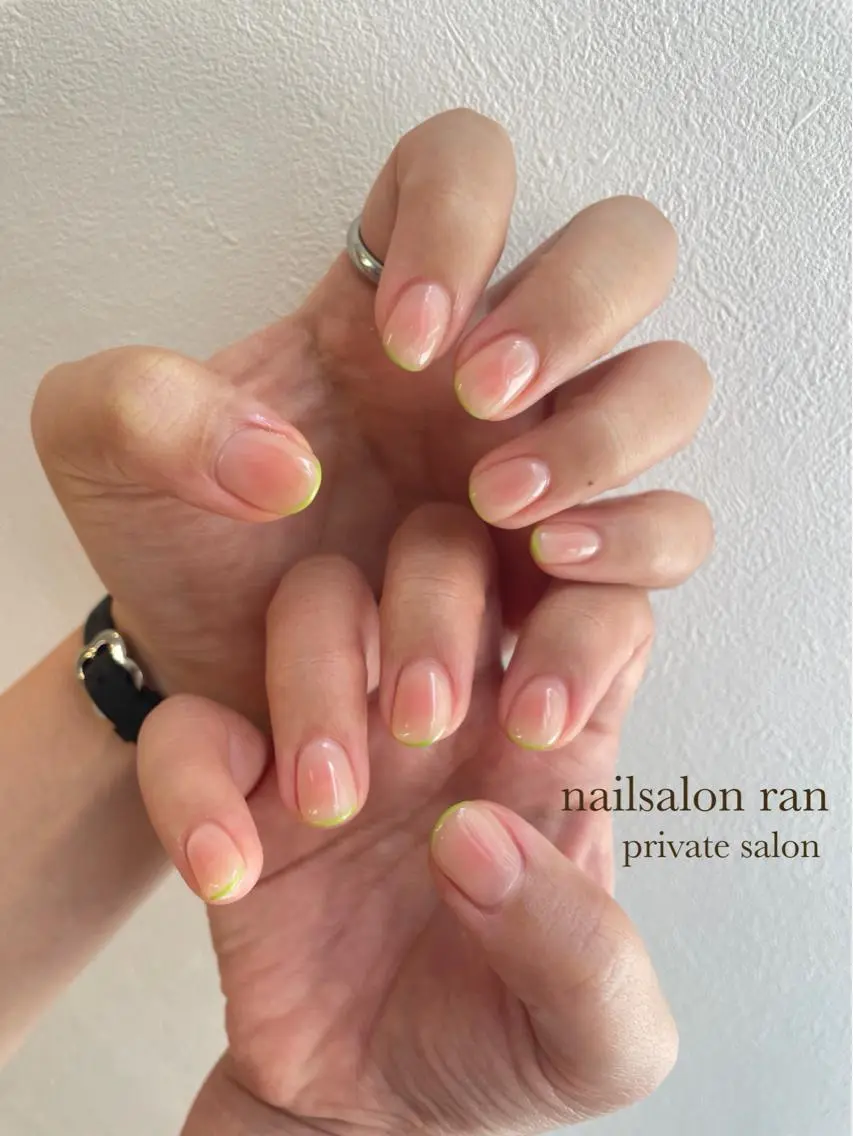 ネイル チークネイル フレンチネイル nailsalon ranのネイルデザイン
