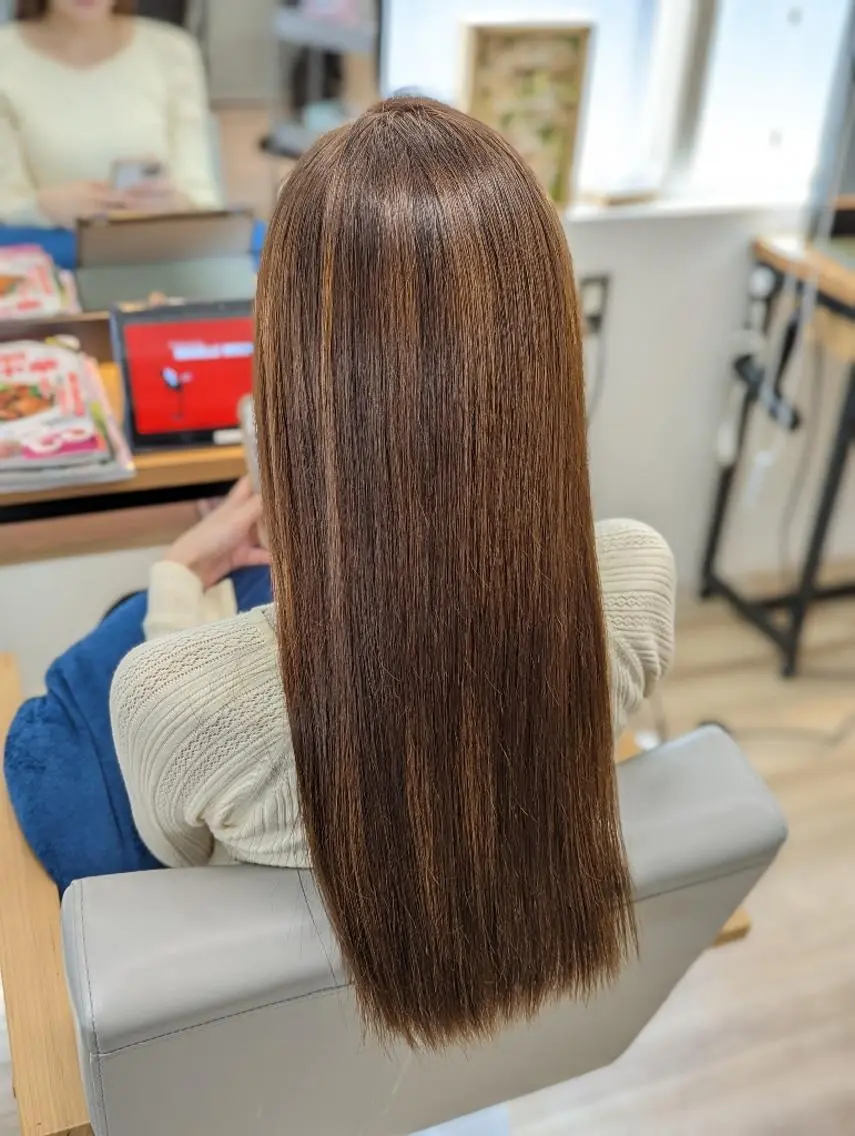 ロング カラー アッシュ ブラウンカラー 透明感カラー ナチュラルブラウン オレンジ ヘアカラー Kokeshi/吹上 /Rymlhairのヘアスタイル