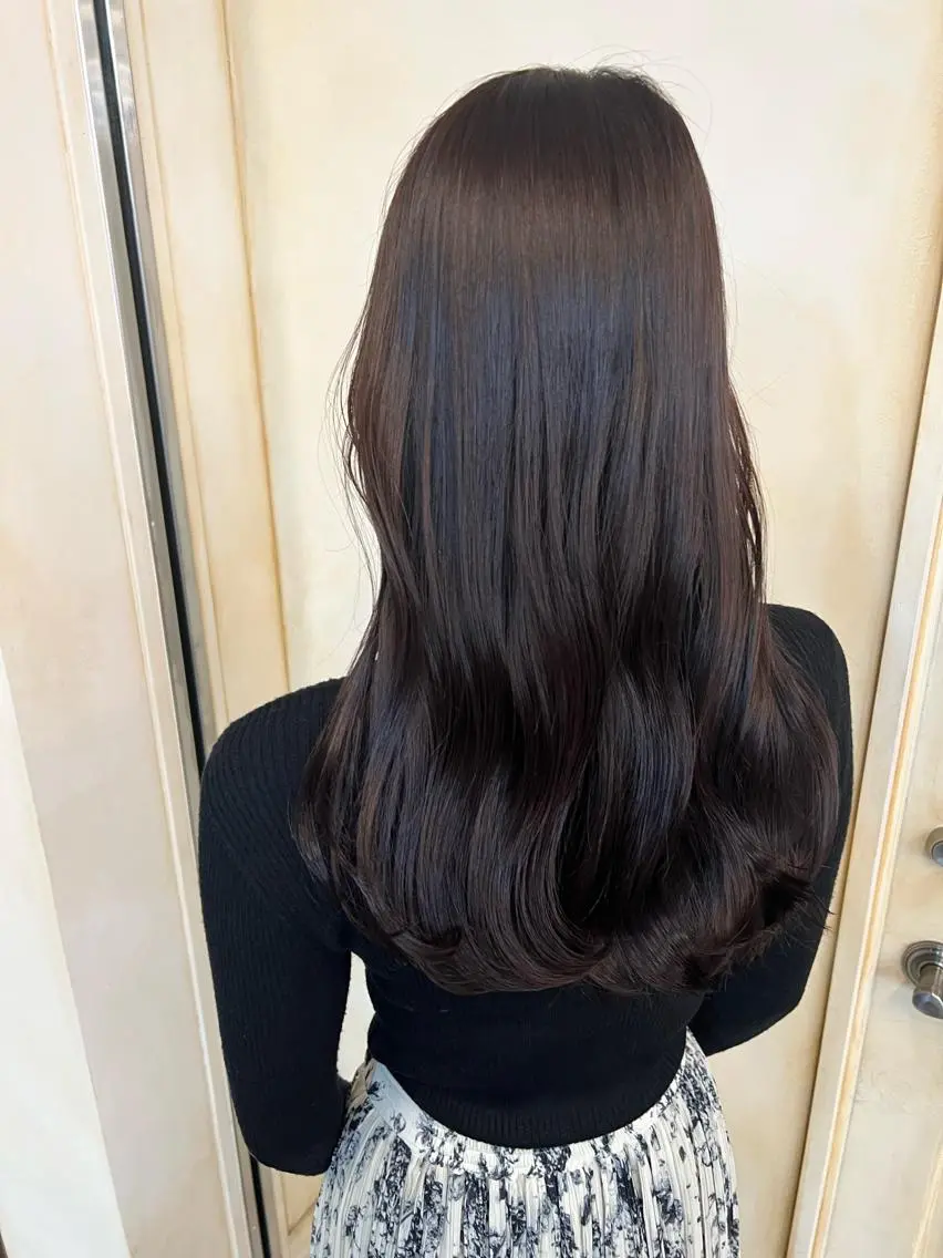 ロング カラー ブリーチ 透明感カラー グレージュ ラベンダーカラー ラベンダーグレージュ カット ヘアカラー トリートメント 誰より丁寧なカット/ 小林輝/レイヤーのヘアスタイル