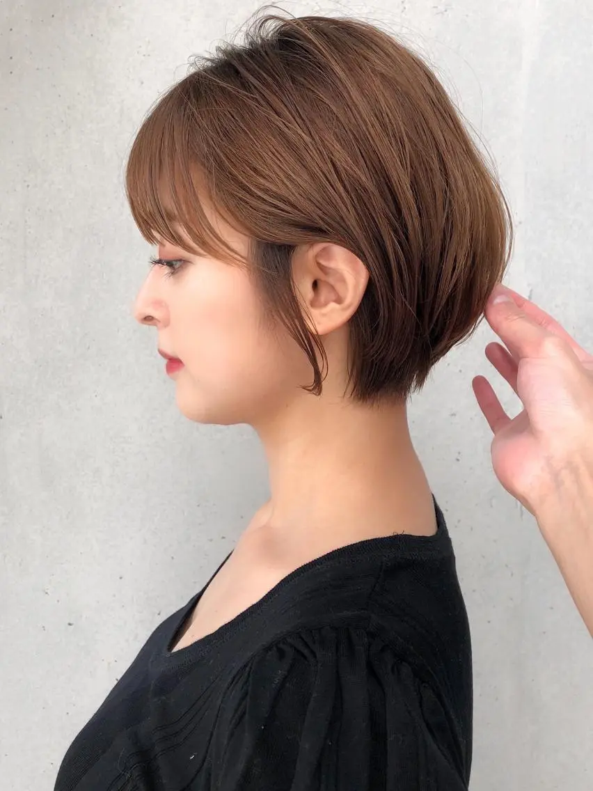 ショート カラー くびれヘア ショートヘア 小顔カット レイヤー×髪質改善✨ 渋谷/佐藤侑哉のヘアスタイル