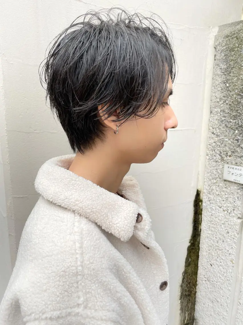 ミディアム カラー メンズ 伸ばしかけ カット ヘアカラー トリートメント メンズ特化🟡個室 口コミ高評価🟡三澤のヘアスタイル