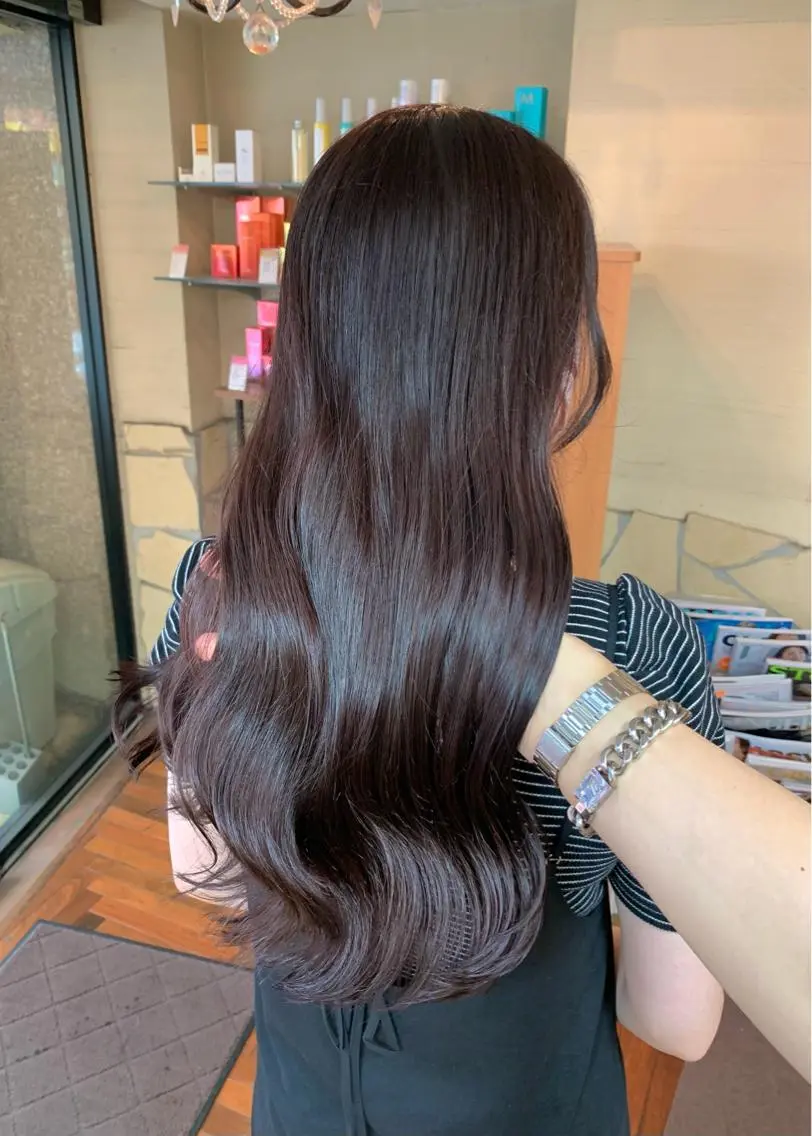 ロング カラー ブラウンカラー ラベンダーカラー 矢野 晃平のヘアスタイル