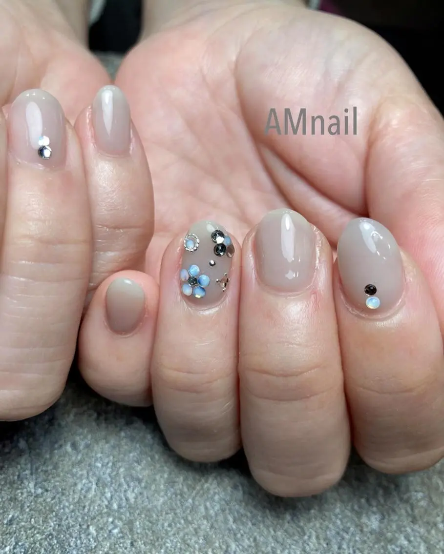 ネイル アートネイル ラメ(グリッター) オフィスネイル ピンク ハンドネイル Am:nail 柏 SUE（スゥ）のネイルデザイン