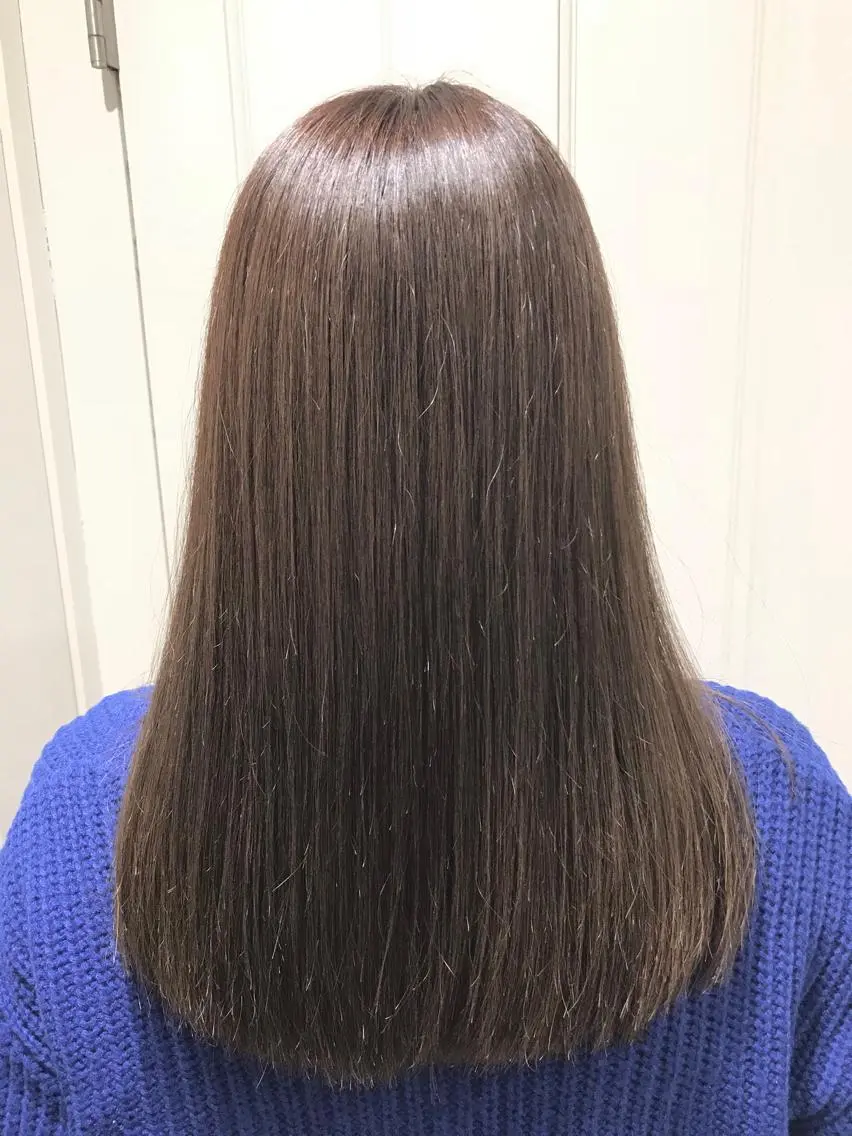 セミロング カット ヘアカラー 縮毛矯正 渋谷ハイトーン/ デザインカラー阿部のヘアスタイル