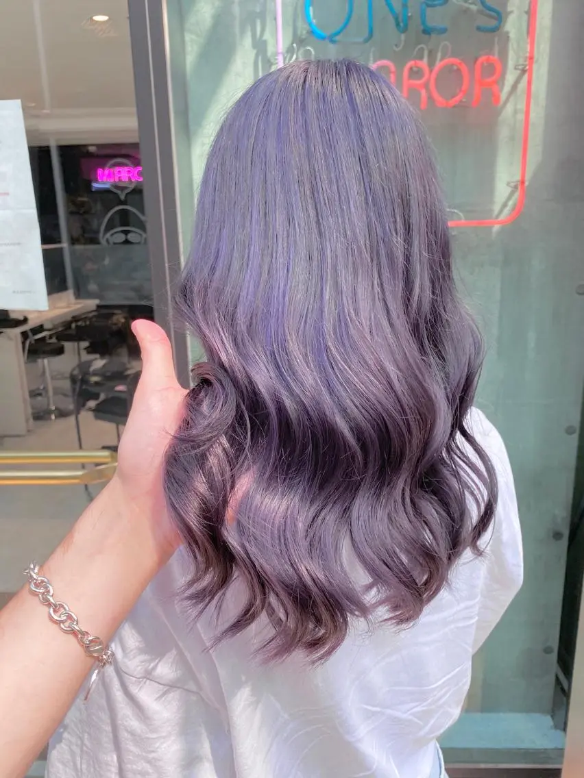 ロング カラー ヘアアレンジ メンズ キッズ ブリーチの髪様 MASATOのヘアスタイル