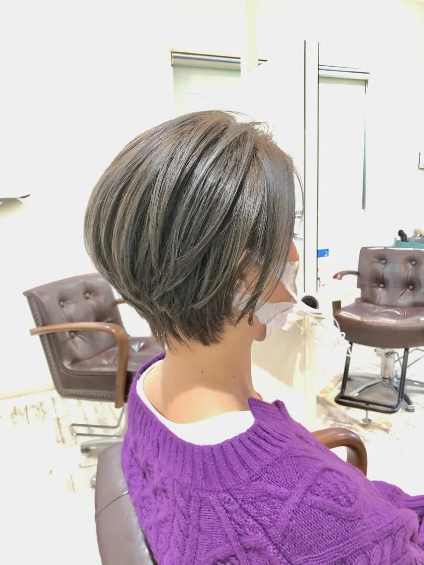 ショート ハイライト ショートヘア ヘアカラー トリートメント 柴田泰秀sotti. 髪質改善/ブリーチのヘアスタイル