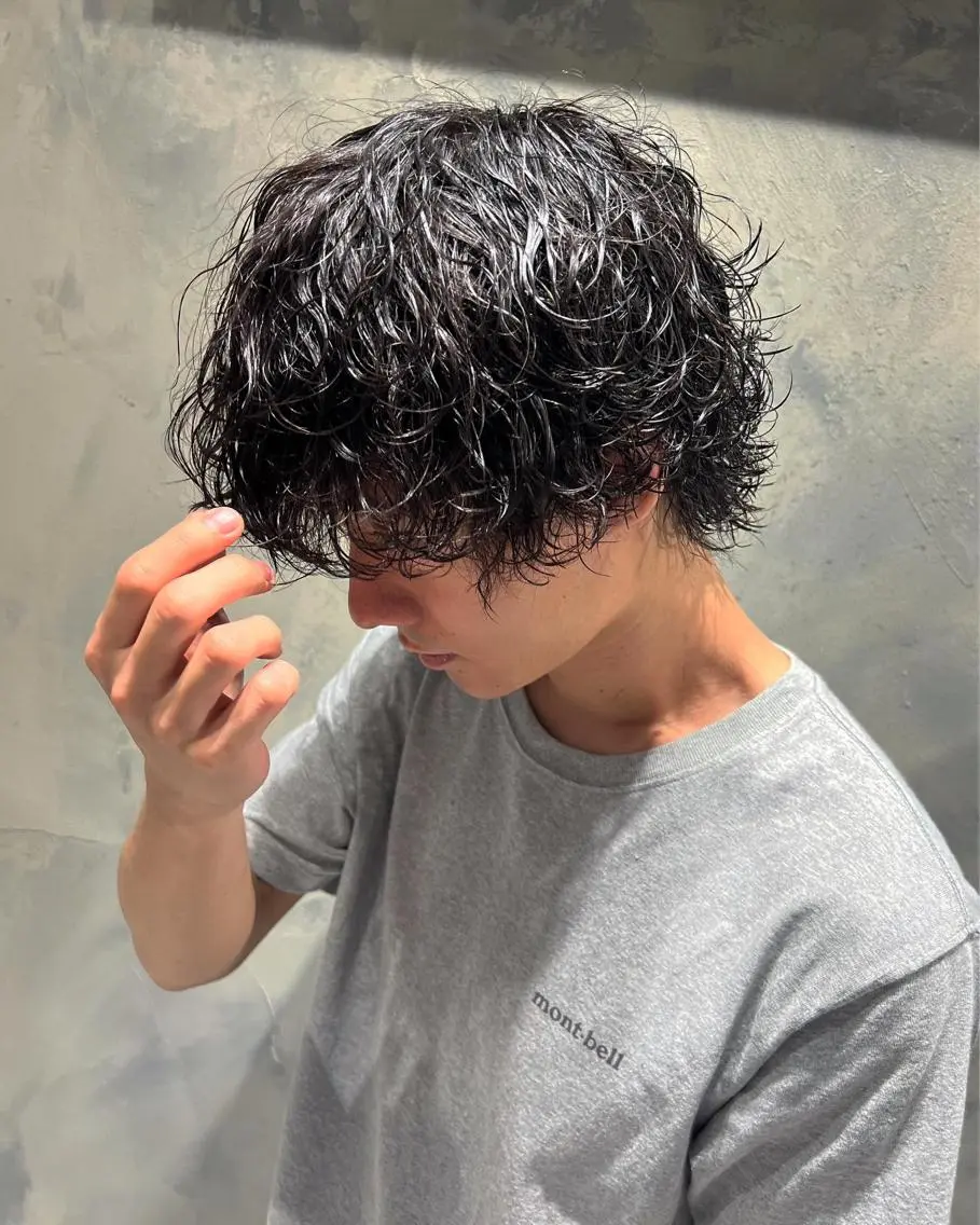 ミディアム ミディアムパーマ カット パーマ バレイヤージュ職人 🔥代表YU-SHIのヘアスタイル